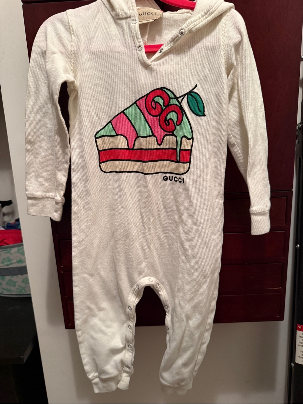 Gucci Kids Baby Hooded Stretch-Cotton Onesie